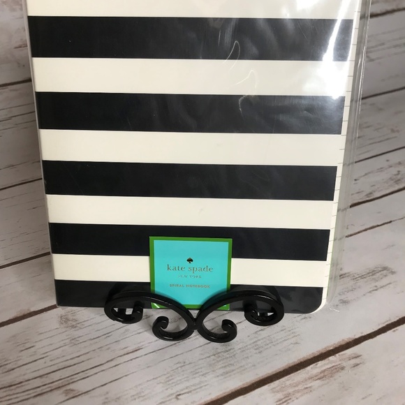 Kate Spade Black Stripe Spiral Notebook - Picture 6 of 7